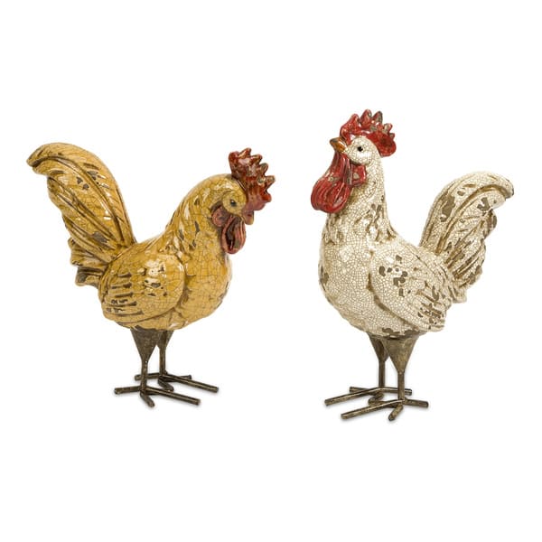 slide 1 of 1, Parson Roosters Accent Pieces (Set of 2)