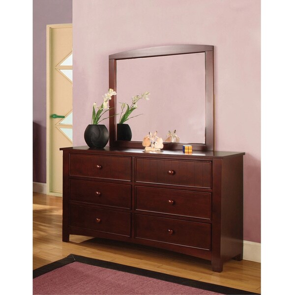 Furniture of America Paraiba 2-Piece Dresser and Mirror Set