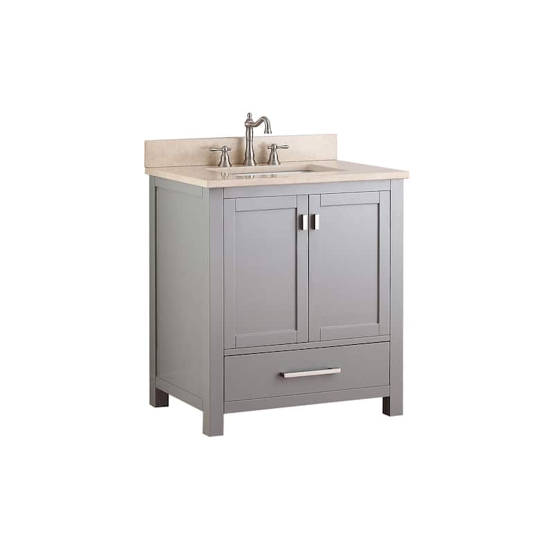 Avanity Modero 31-inch Vanity Combo in Chilled Gray with Top and Sink