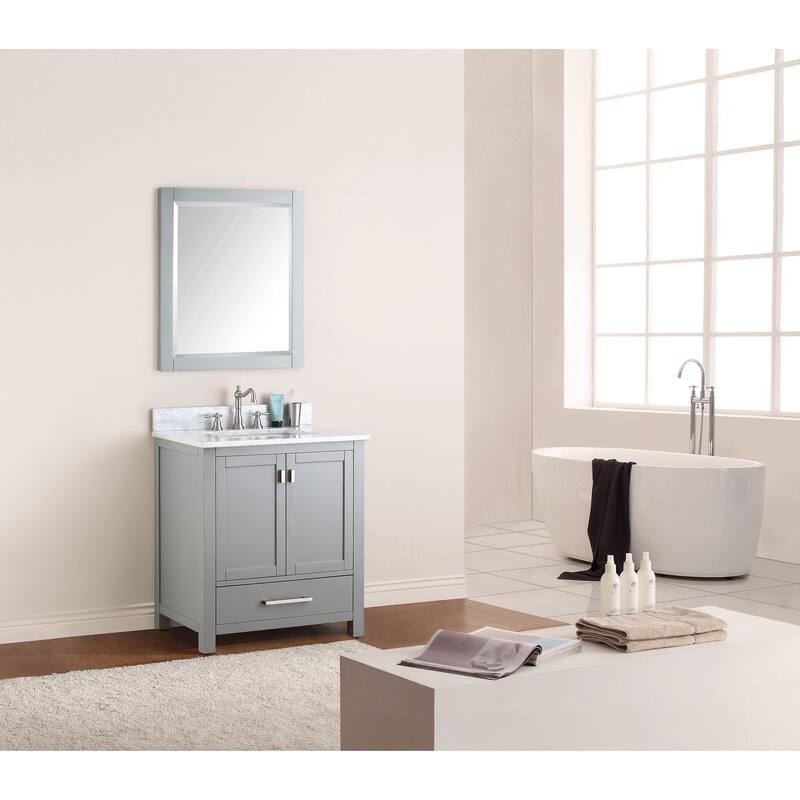 Avanity Modero 31-inch Vanity Combo in Chilled Gray with Top and Sink