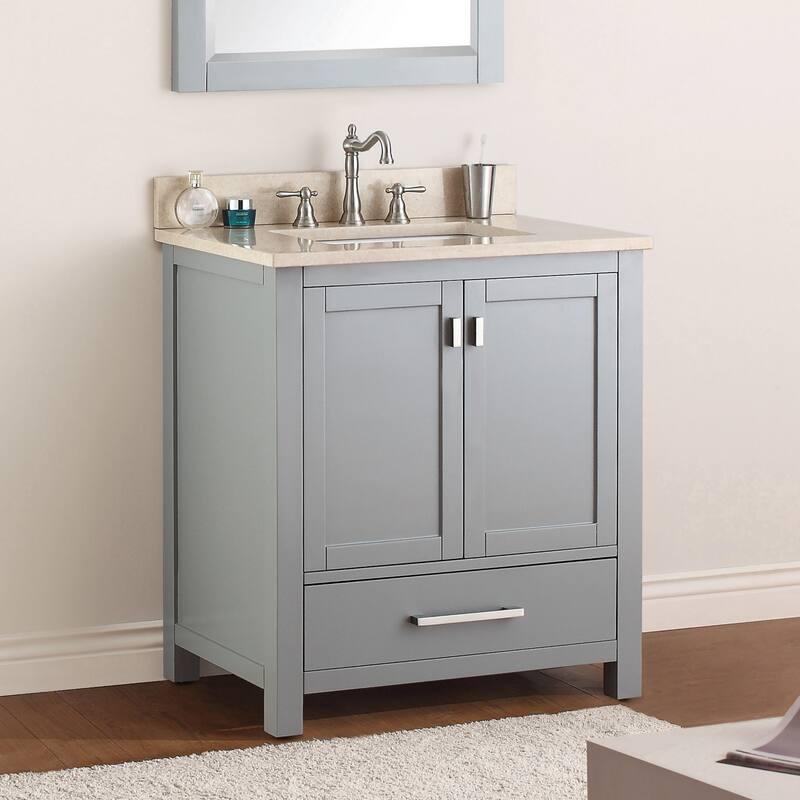 Avanity Modero 31-inch Vanity Combo in Chilled Gray with Top and Sink