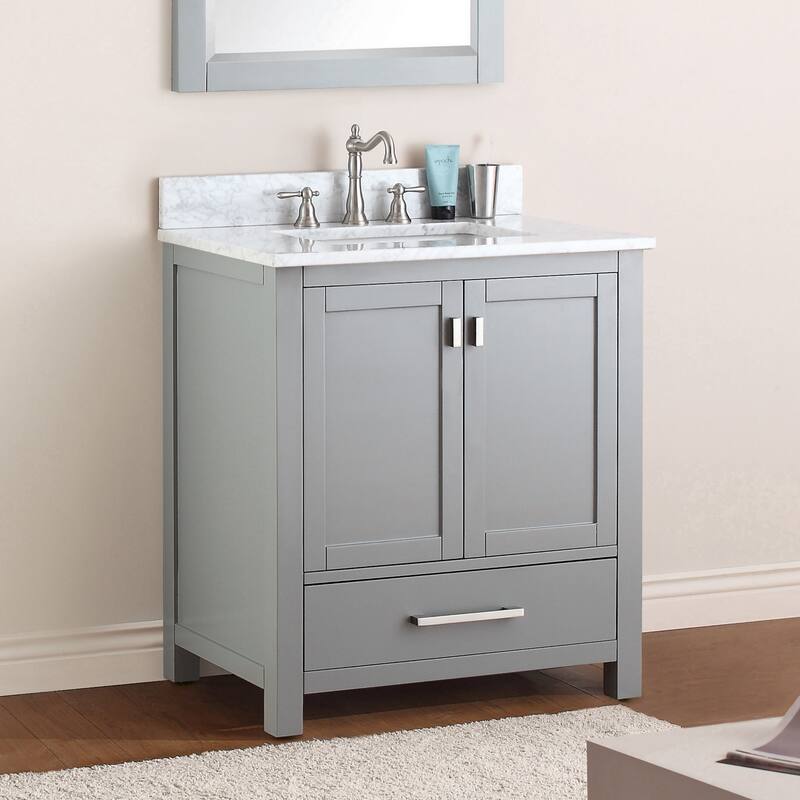 Avanity Modero 31-inch Vanity Combo in Chilled Gray with Top and Sink