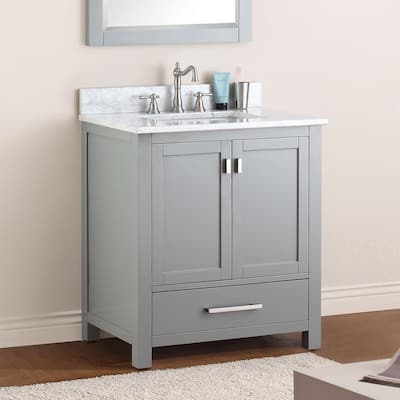 Avanity Modero 31-inch Vanity Combo in Chilled Gray with Top and Sink