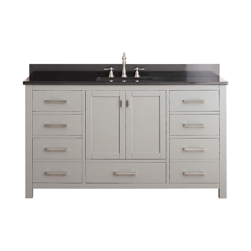 Avanity Modero 61-inch Single Vanity Combo in Chilled Gray with Top and Sink