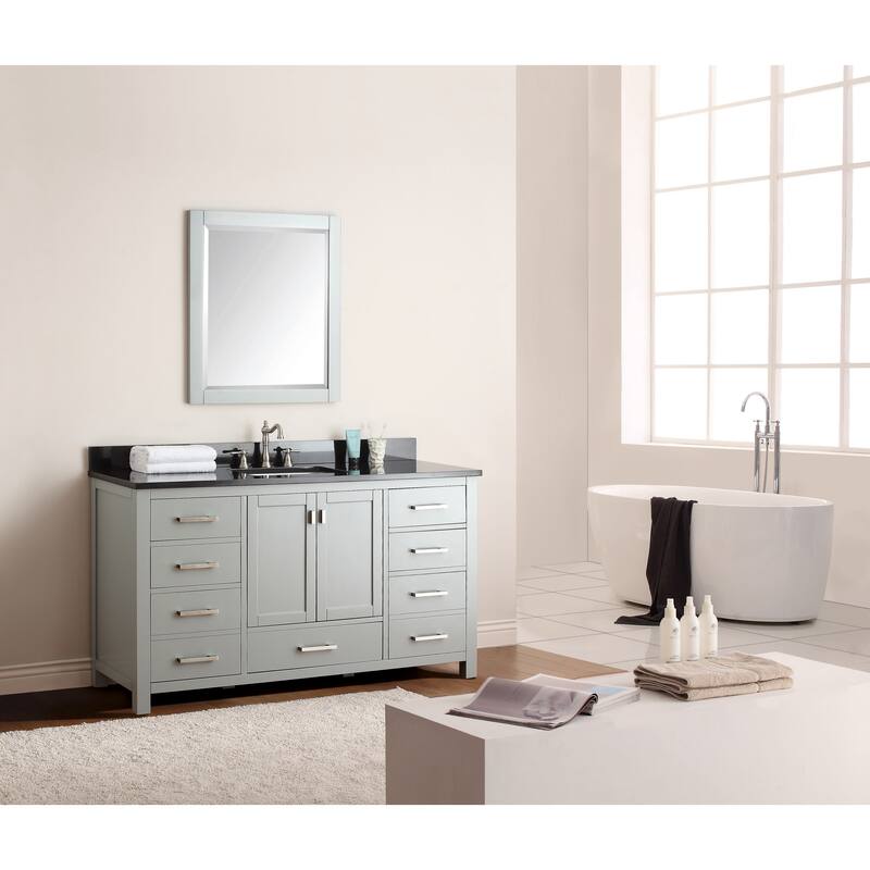 Avanity Modero 61-inch Single Vanity Combo in Chilled Gray with Top and Sink