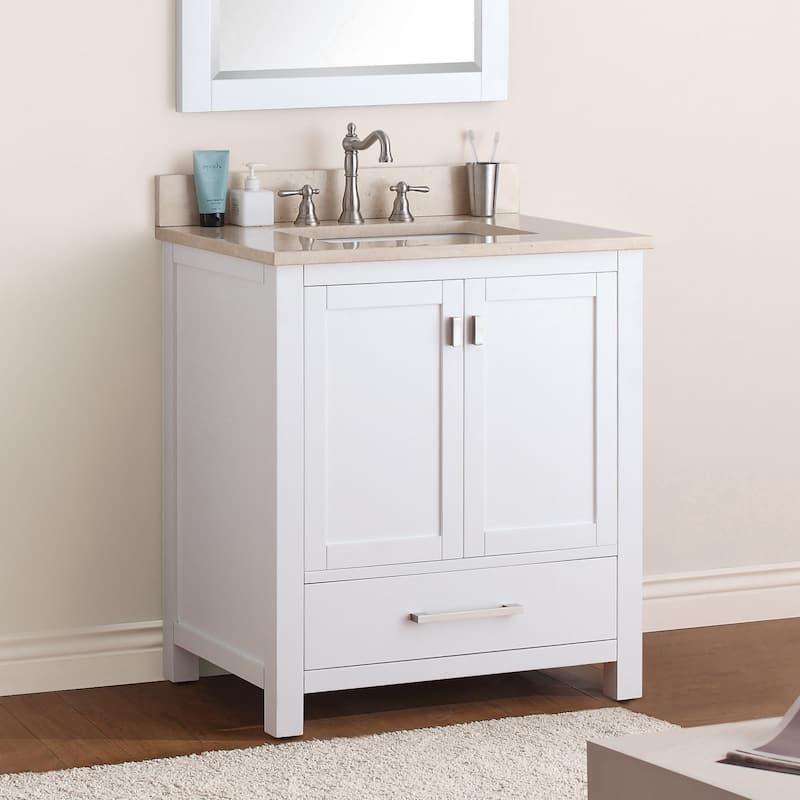 Avanity Modero 31-inch Single Vanity in White Finish with Sink and Top