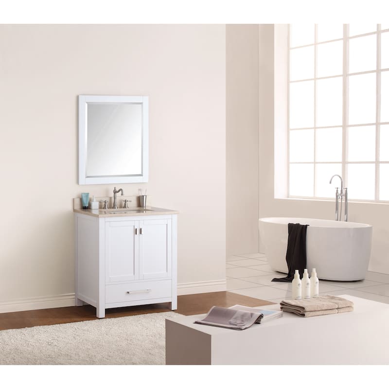 Avanity Modero 31-inch Single Vanity in White Finish with Sink and Top