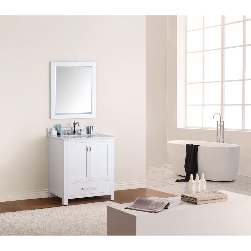 Avanity Modero 31-inch Single Vanity in White Finish with Sink and Top