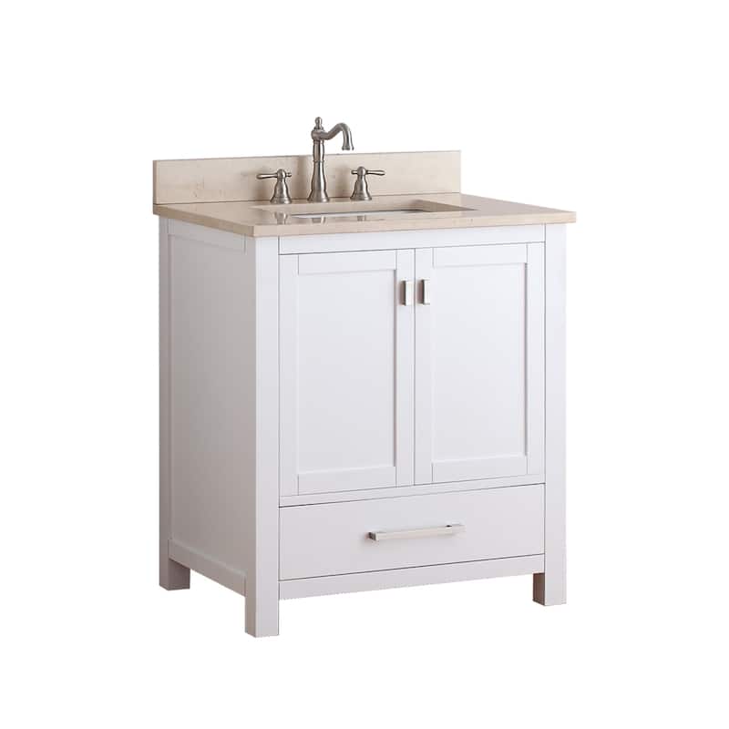 Avanity Modero 31-inch Single Vanity in White Finish with Sink and Top