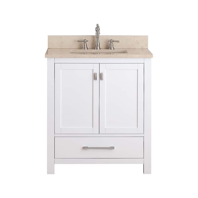 Avanity Modero 31-inch Single Vanity in White Finish with Sink and Top