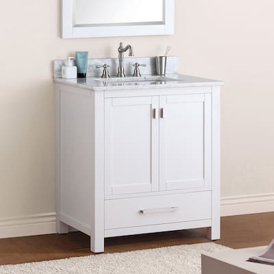 Avanity Modero 31-inch Single Vanity in White Finish with Sink and Top