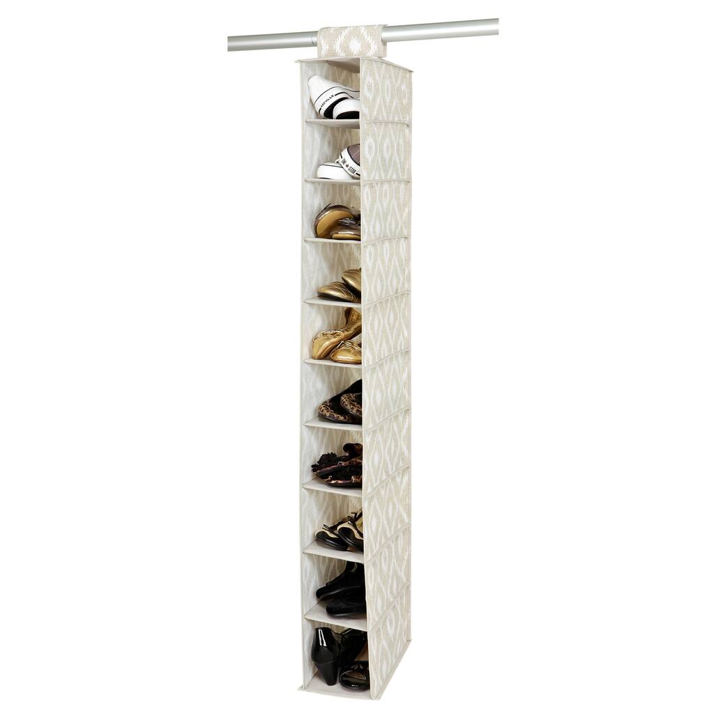 The Macbeth Collection India Faux Jute 10-shelf Shoe Organizer