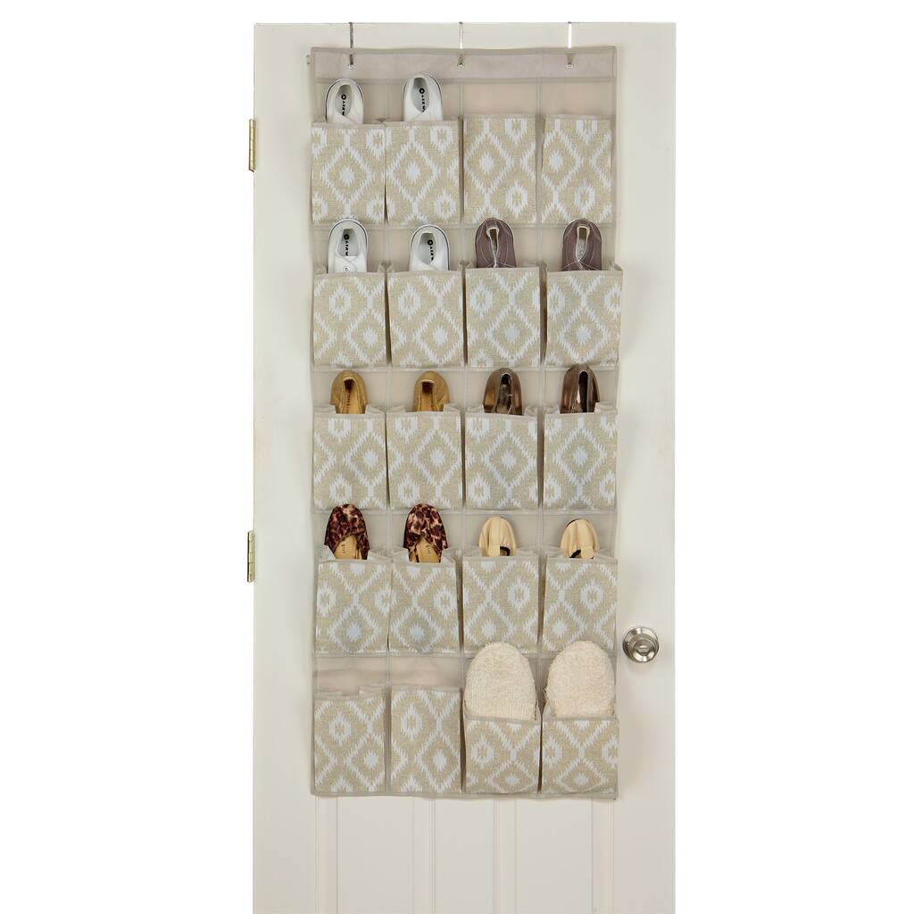 The Macbeth Collection India Faux Jute 20-pocket Shoe Organizer