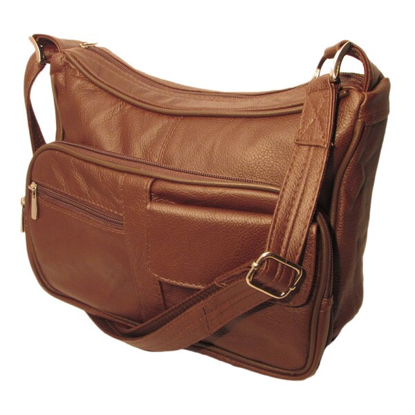 Genuine Top Grain Leather Concealed Carry Shoulder/ Messenger Bag ...