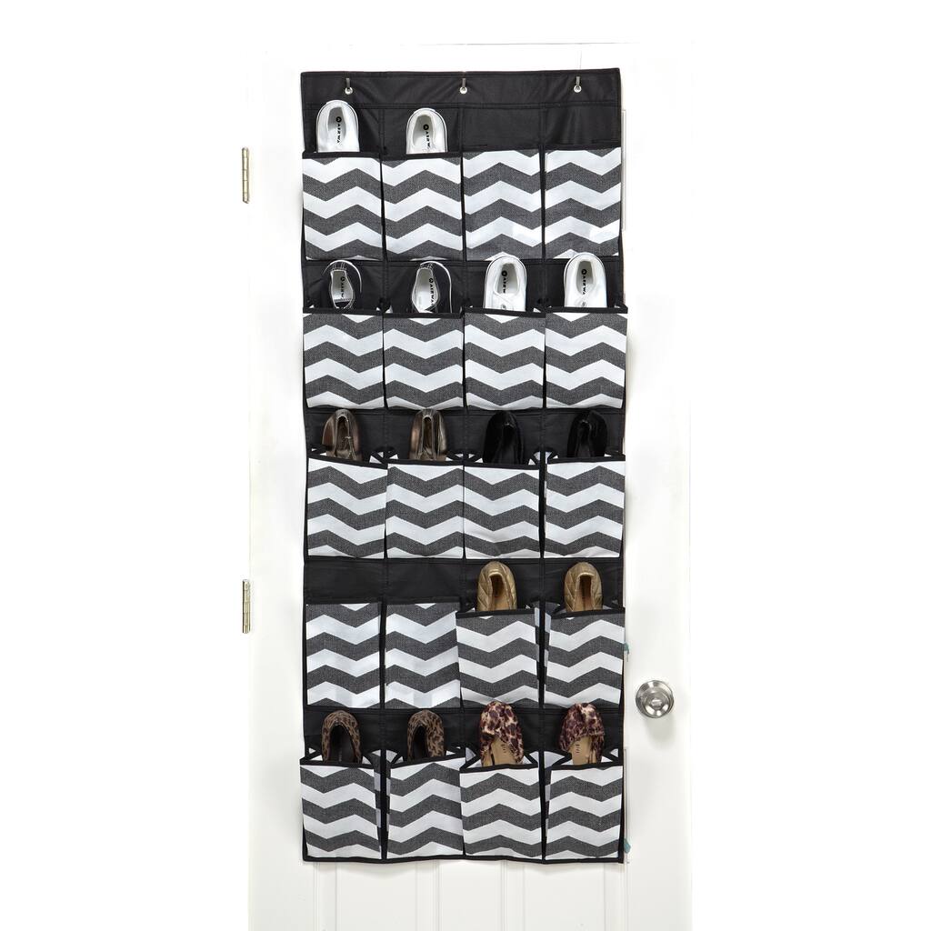 The Macbeth Collection Chevron Printed 20-pocket Shoe Organizer