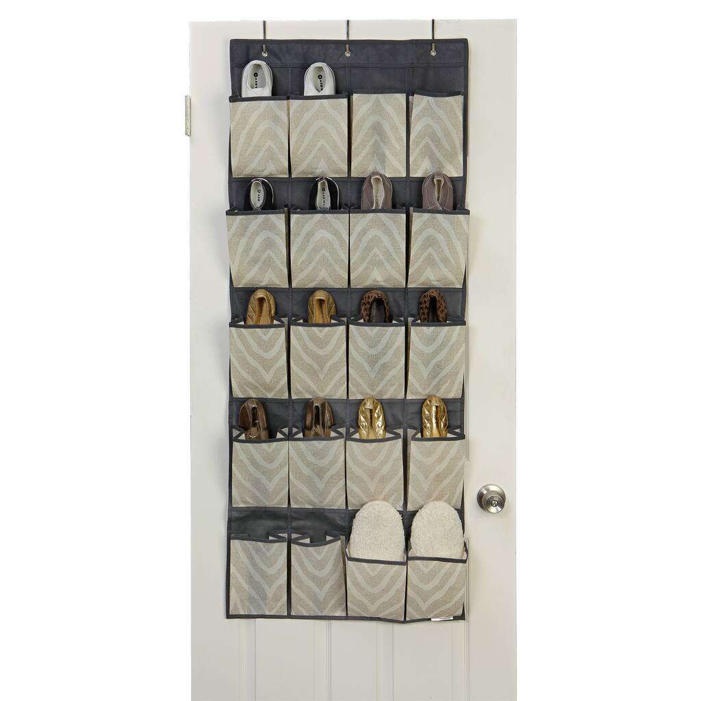 The Macbeth Collection Natural Zebra 20-pocket Shoe Organizer
