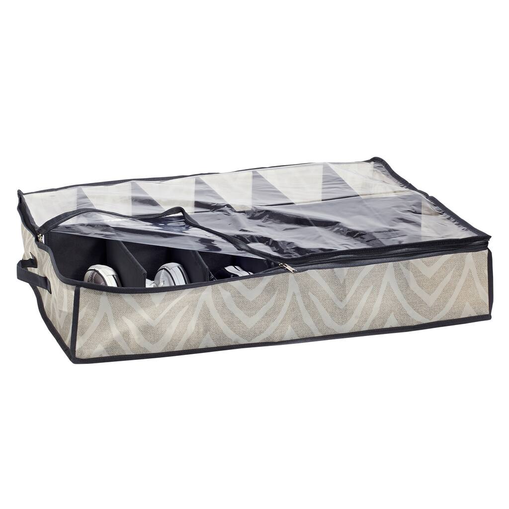 The Macbeth Collection Natural Zebra Under-the-Bed Shoe Box