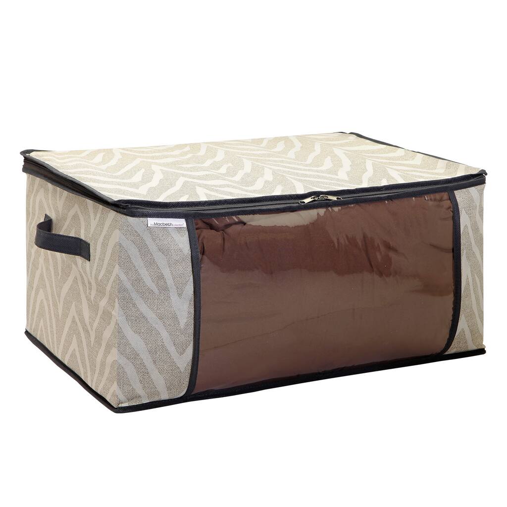 The Macbeth Collection Natural Zebra Blanket Bag