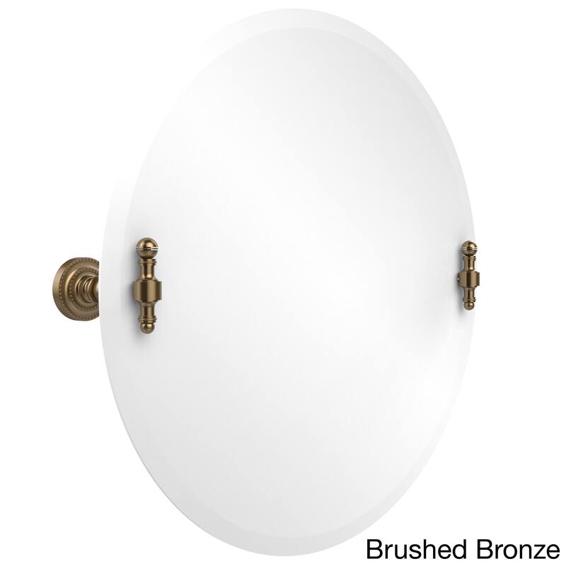 Retro Unframed Round Beveled Edge Tilt Wall Mirror A On Sale Bed