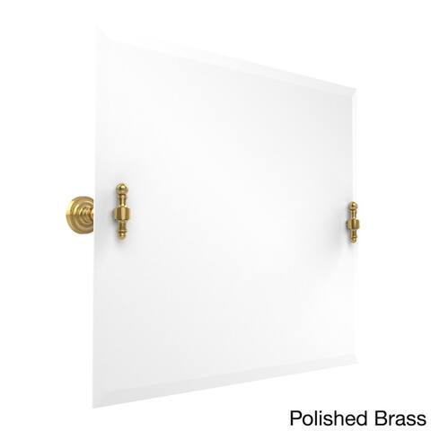 Retro Dot Framless Beveled-edge Rectangular Landscape Tilt Wall Mirror