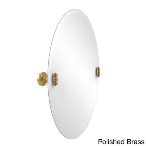 South Beach Frameless Oval Tilt Beveled Edge Wall Mirror