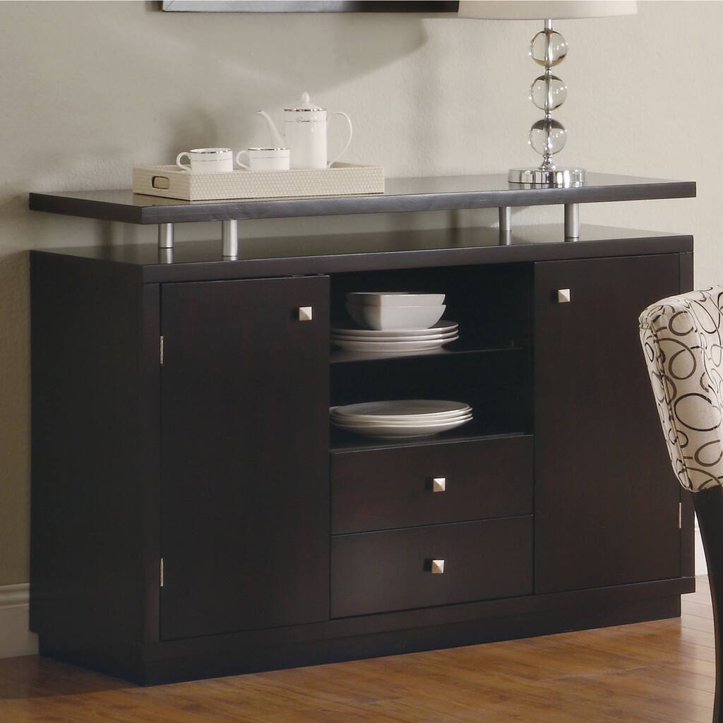 Coaster Company Dark Cappucino Libby Wood Server - 48" x 18" x 35.50"