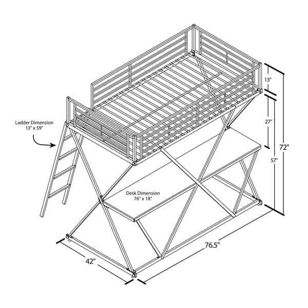 DHP XLoft Metal Bunk Bed Bed Bath & Beyond 9427672