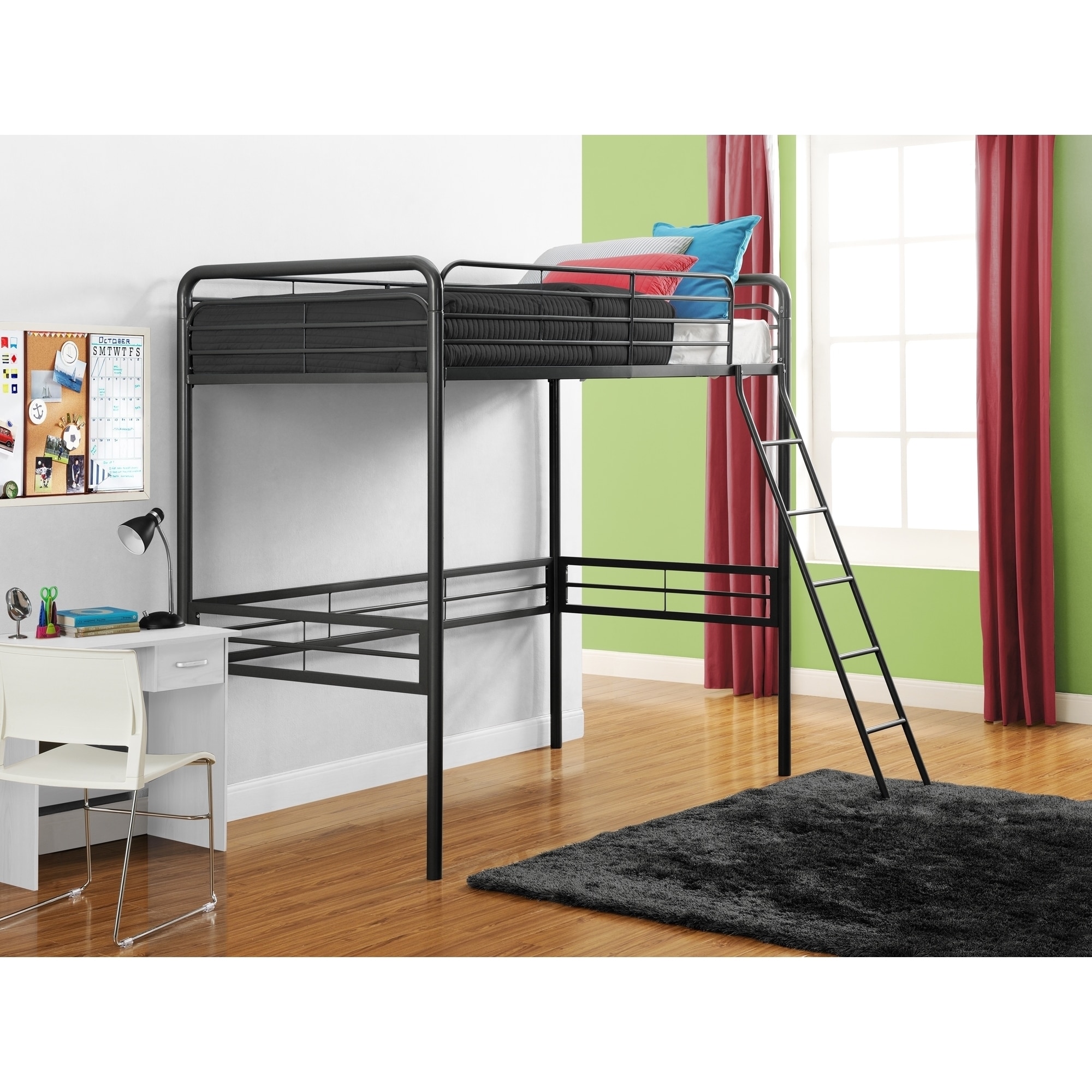 Shop DHP Metal Twin Loft Bed - Free Shipping On Orders Over $45 ...