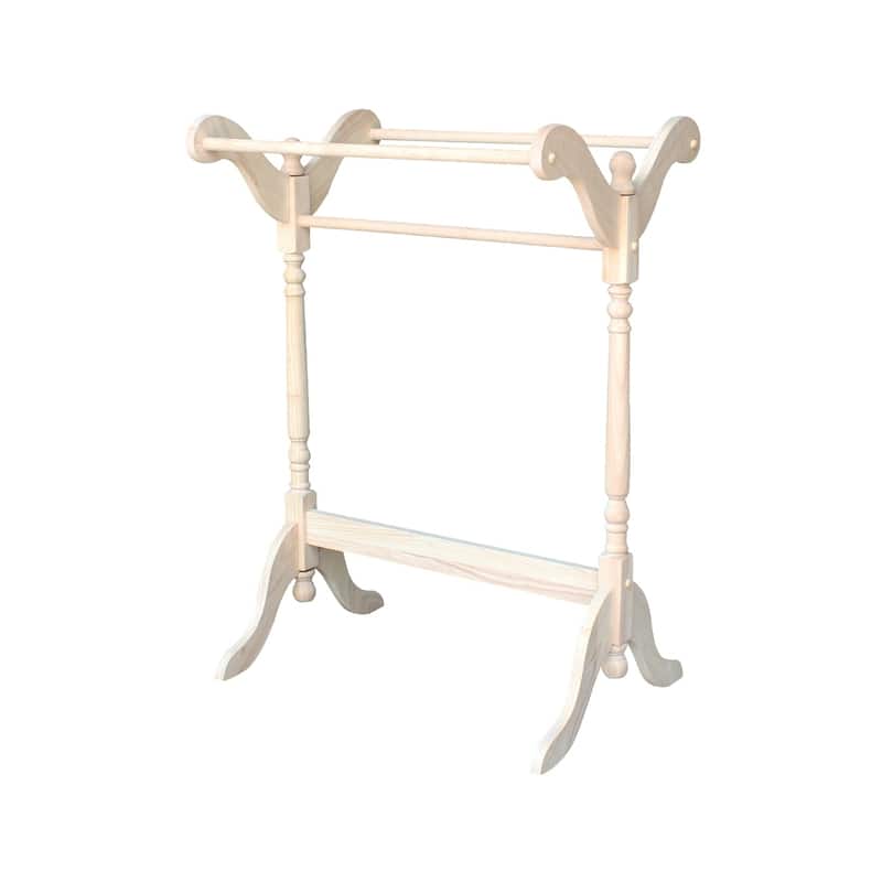 International Concepts Unfinished Parawood Quilt Rack