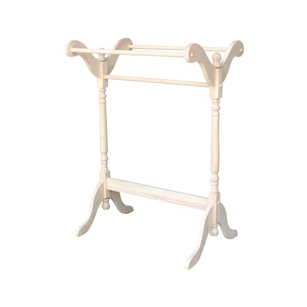 International Concepts Unfinished Parawood Quilt Rack
