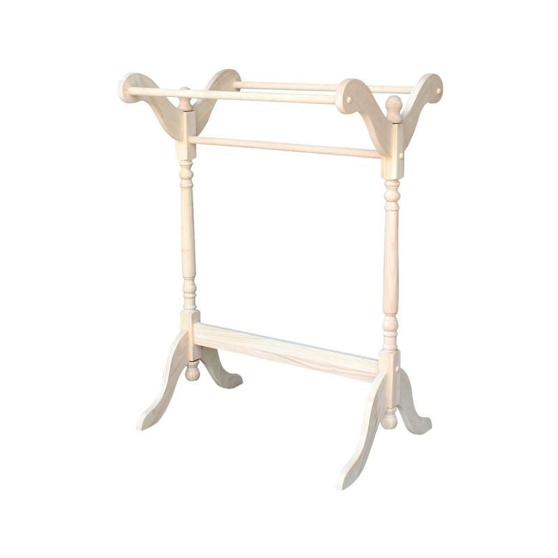 International Concepts Unfinished Parawood Quilt Rack