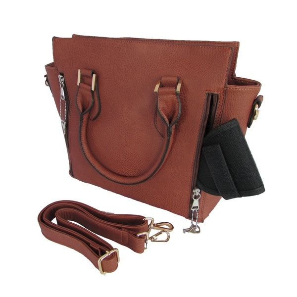 Shop Vegan Leather Concealed Carry Large Purse CCW Purse Left and Right Hand Access to YKK Locke