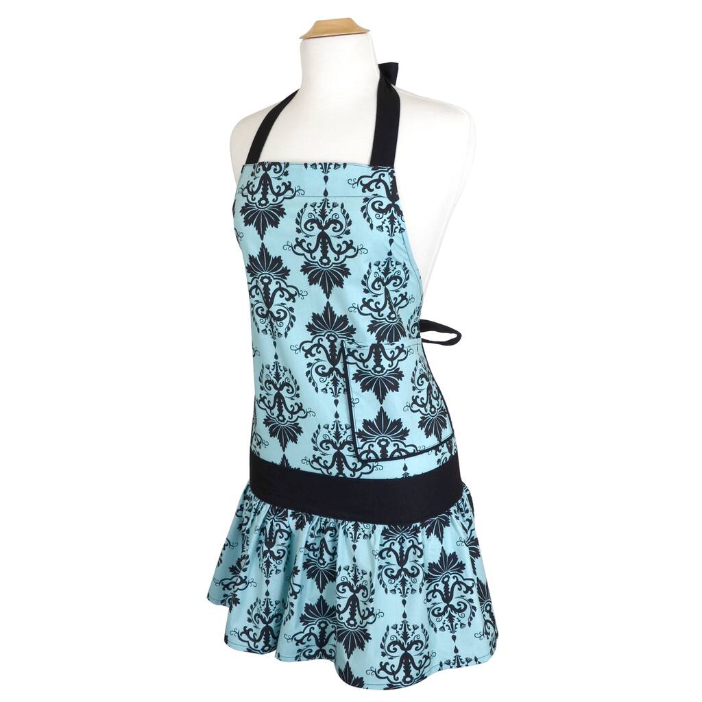 Aqua Damask Women's Sadie Flirty Apron