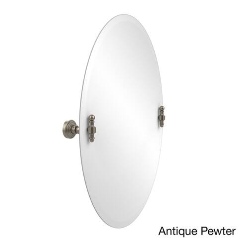 Retro Wave Collection Unframed Oval Tilt Wall Mirror
