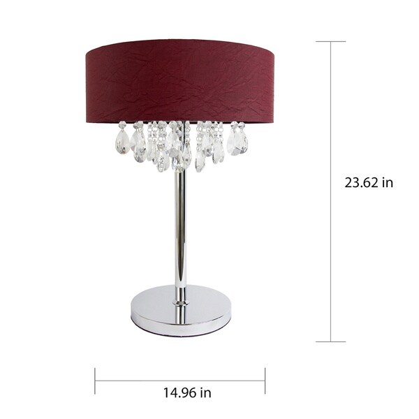 chrome and crystal table lamps