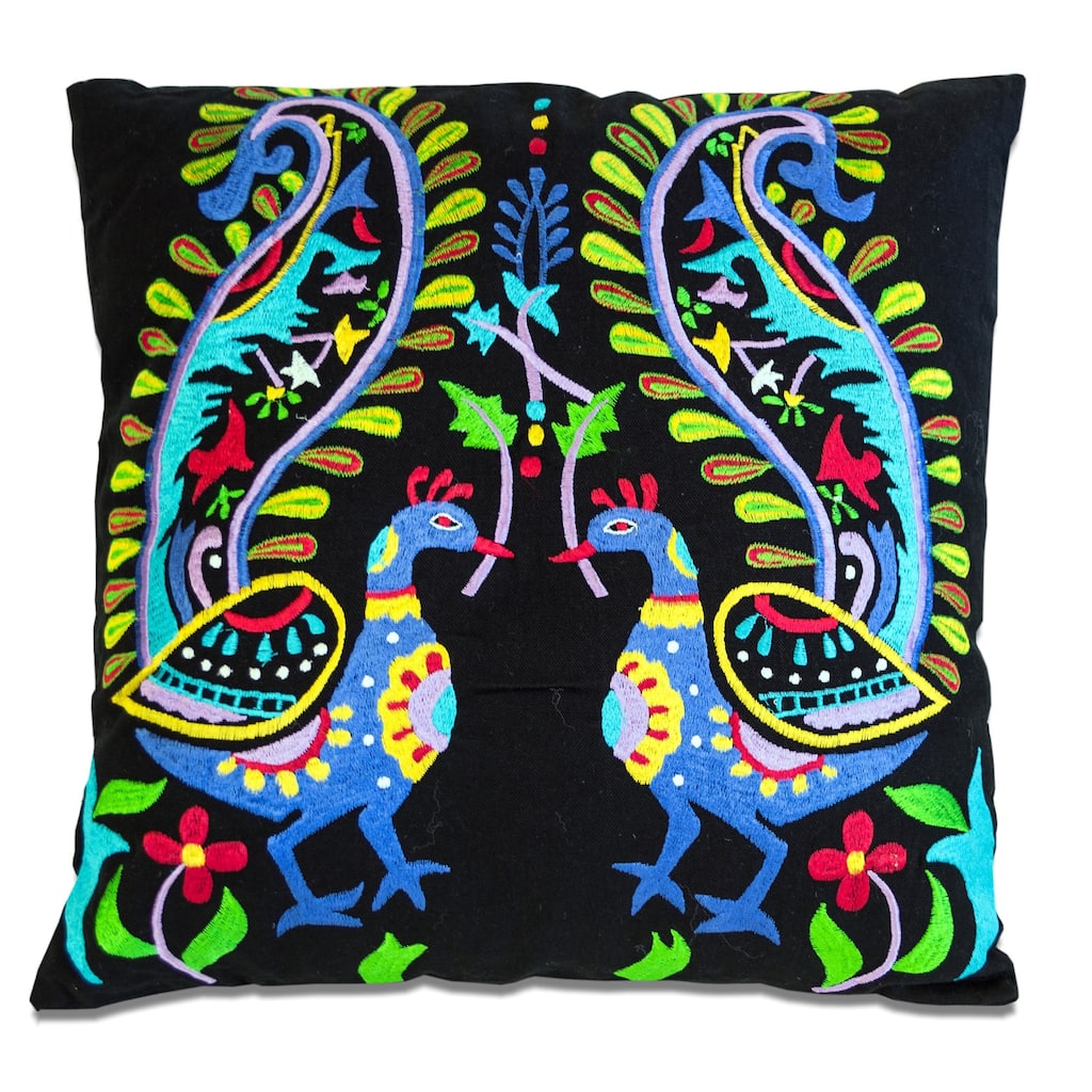 Peacock 18-inch Throw Pillow