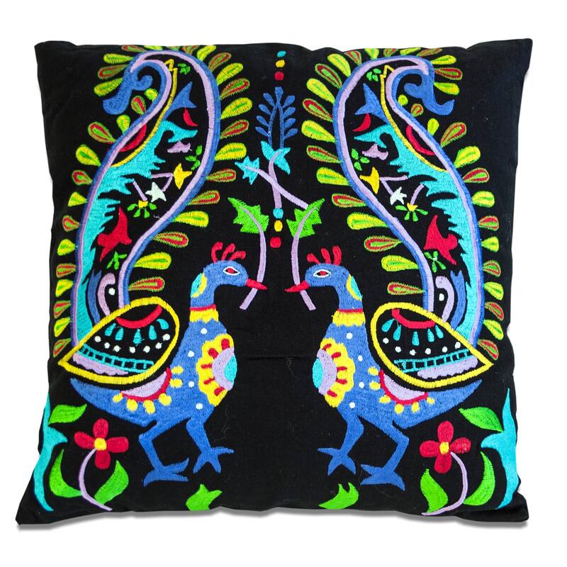 Peacock 18-inch Throw Pillow