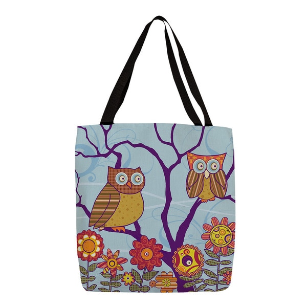 Shop Hootie Hoo' Printed Canvas Tote - On Sale - Free Shipping On ...