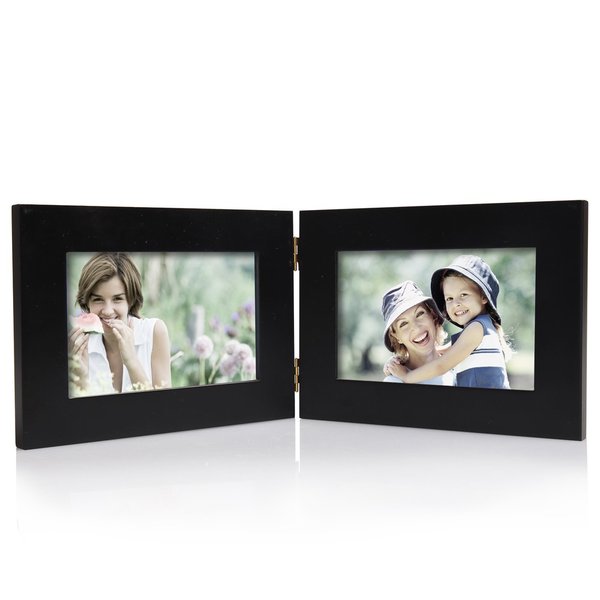 Shop Adeco Black Wood Hinged 2opening Table Top 4x6 Picture Frame On