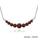 preview thumbnail 3 of 15, Glitzy Rocks Sterling Silver Gemstone or Cubic Zirconia Birthstone Graduated Necklace Garnet - Red - January