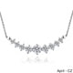 preview thumbnail 6 of 15, Glitzy Rocks Sterling Silver Gemstone or Cubic Zirconia Birthstone Graduated Necklace Zircon - White - April