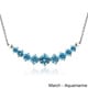 preview thumbnail 5 of 15, Glitzy Rocks Sterling Silver Gemstone or Cubic Zirconia Birthstone Graduated Necklace Aquamarine - Blue - March