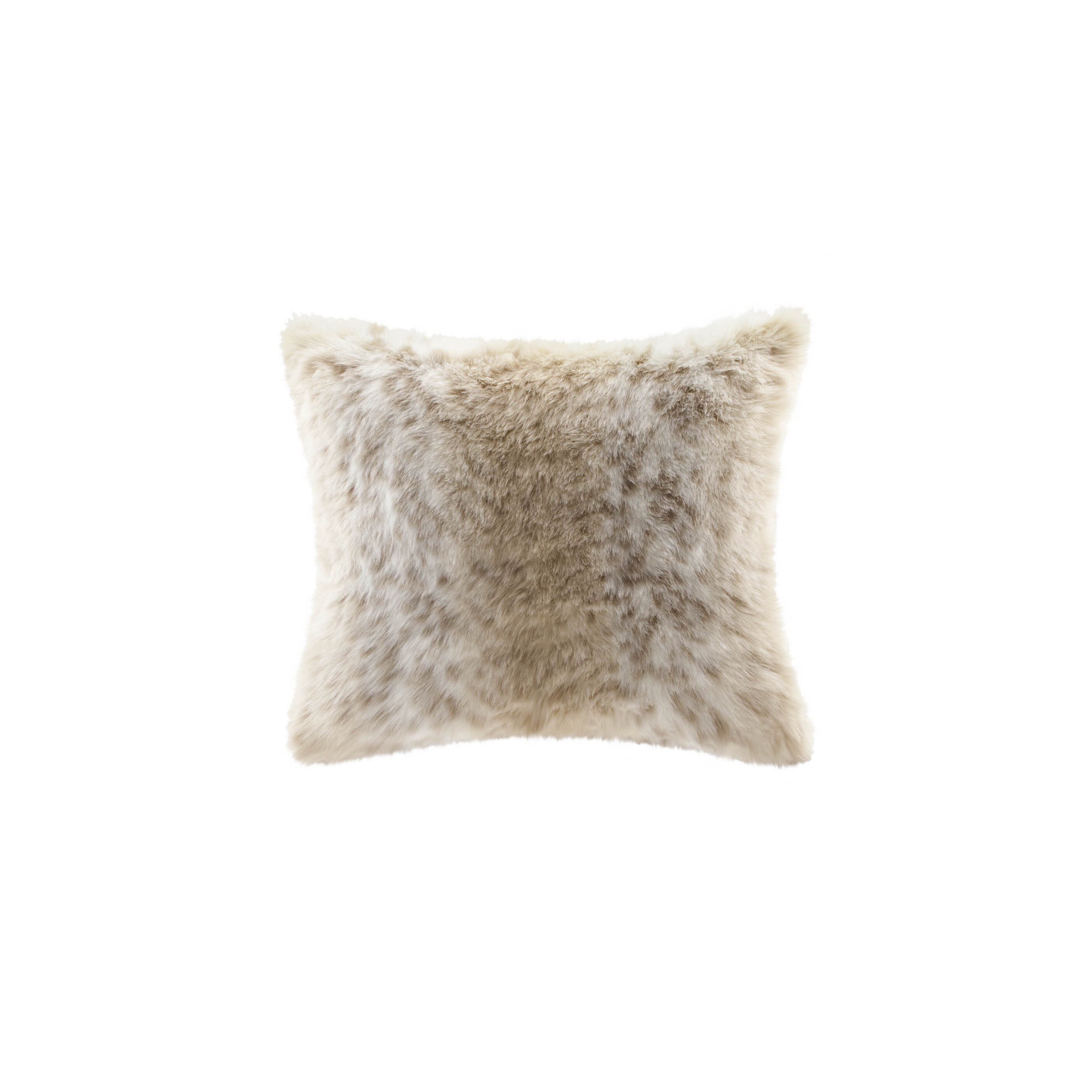 Cheer Collection Luxurious Faux Fur Throw Pillows Set Of 2 - White (18 X 18)  : Target