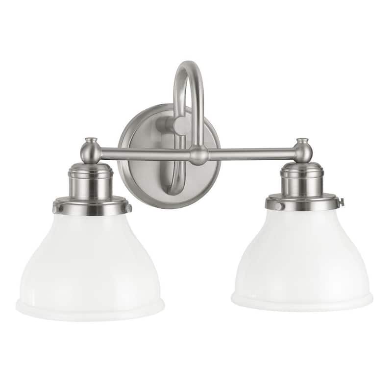 Baxter 2-light Brushed Nickel Bath/ Vanity Light - Brushed Nickel
