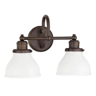 Baxter 2-light Burnished Bronze Bath/ Vanity Light