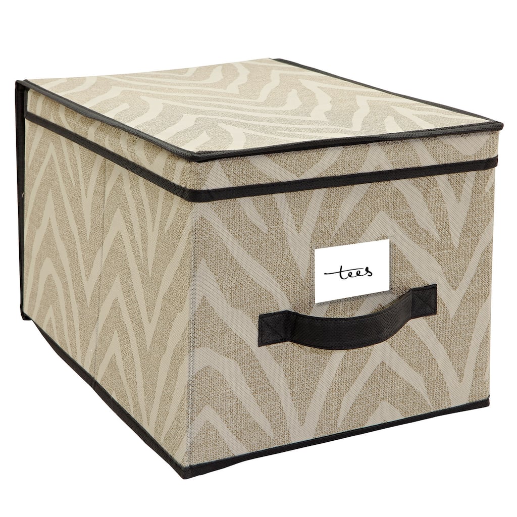 The Macbeth Collection Large Natural Zebra Storage Box