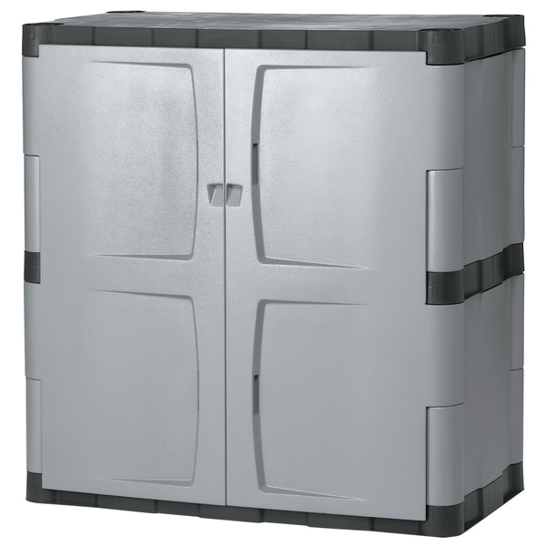 Rubbermaid Grey/Black Double-door Storage Cabinet - 16620605 