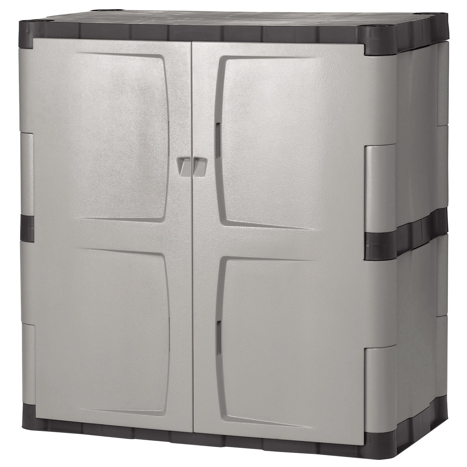 Rubbermaid Grey/Black Double-door Storage Cabinet (As Is Item) - Bed Bath &  Beyond - 21243752