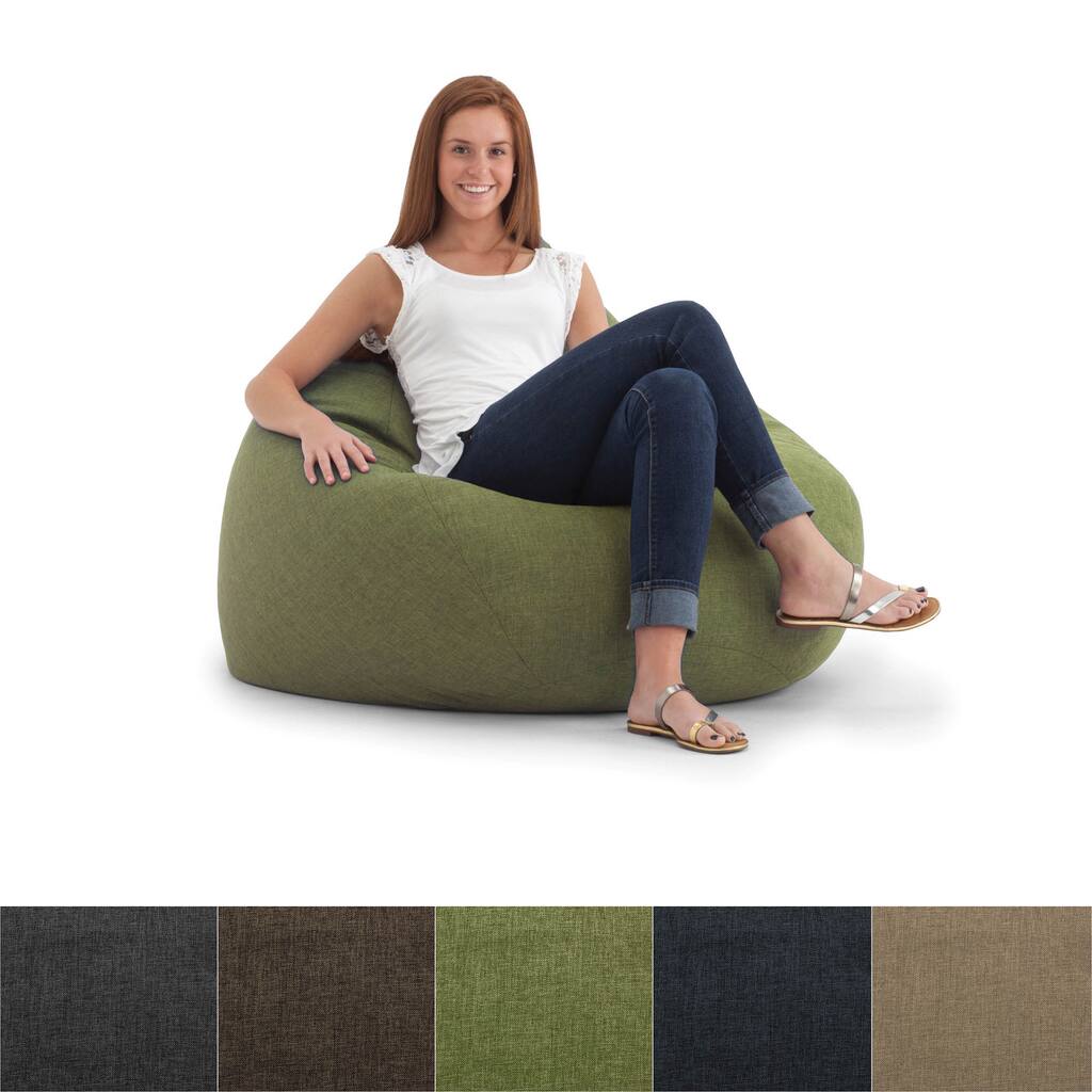 BeanSack Big Joe Lux Linen Large Teardrop Bean Bag Chair