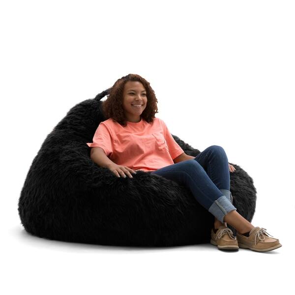 Shop Big Joe Lux 132 Teardrop Bean Bag Chair Shag Free